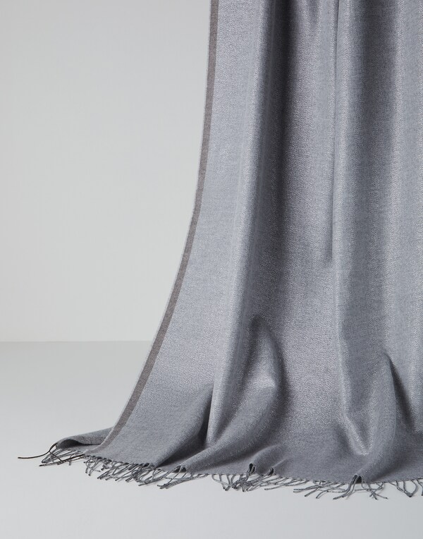 Silk scarf Light Grey Woman - Brunello Cucinelli