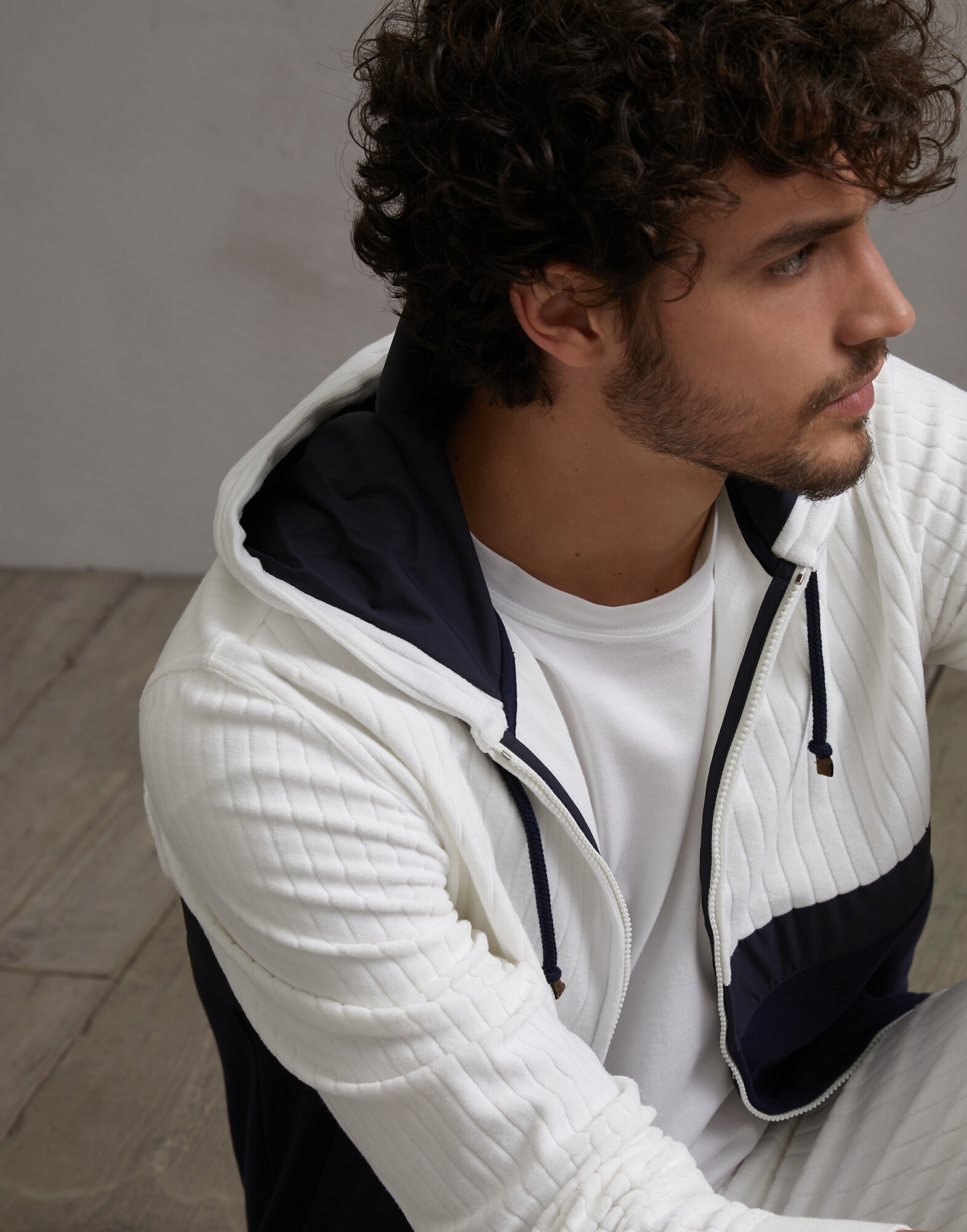 Sudadera Blanco Crudo Hombre 2 - Brunello Cucinelli