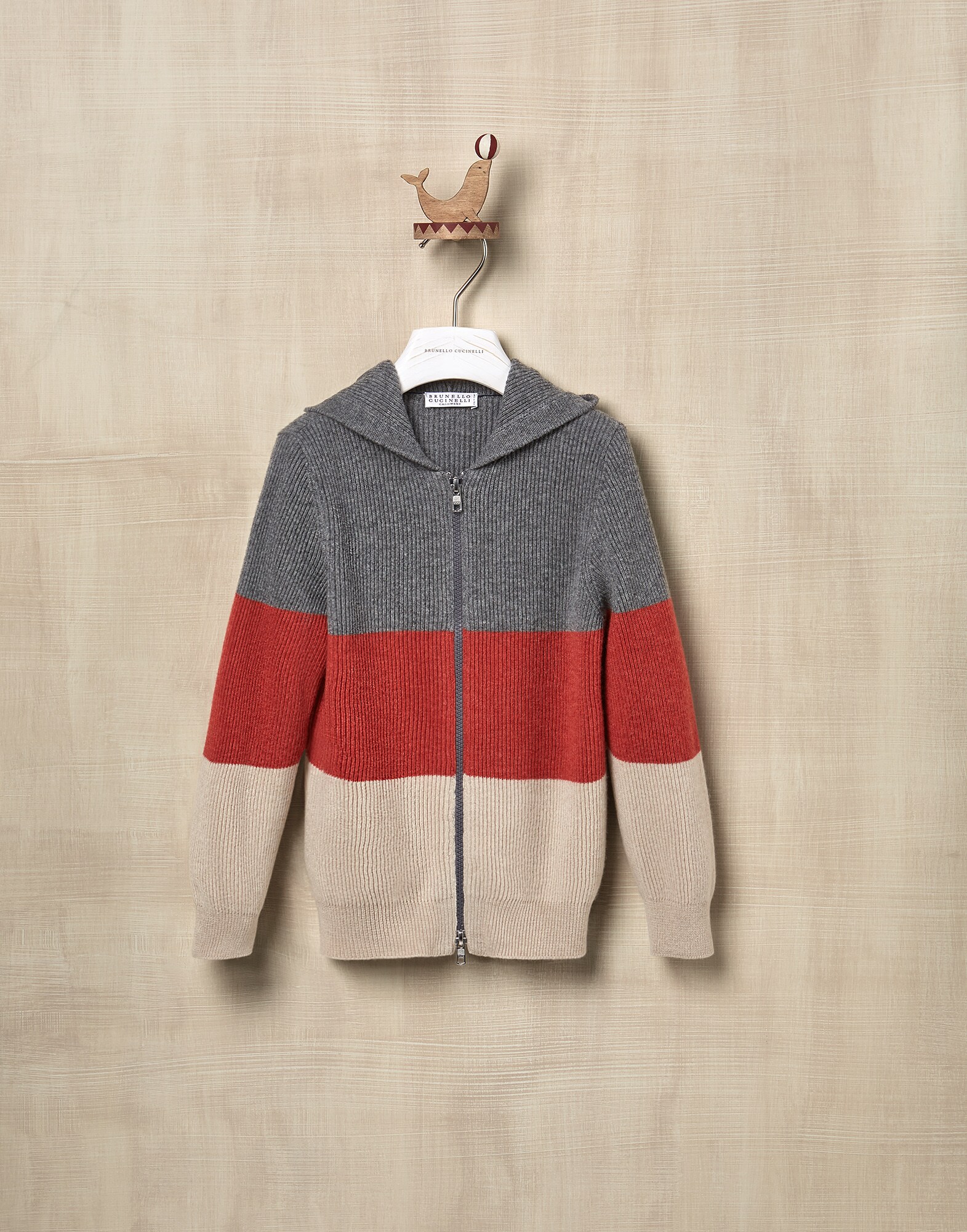 Cardigan Dark Grey Boy 0 - Brunello Cucinelli