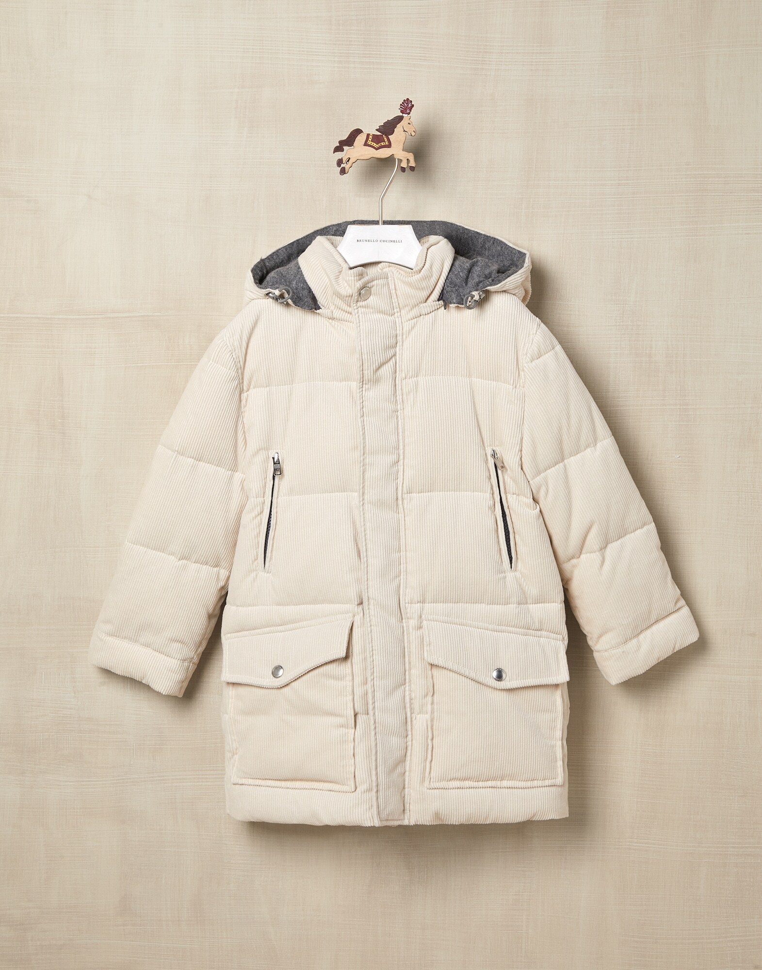 Velvet down jacket