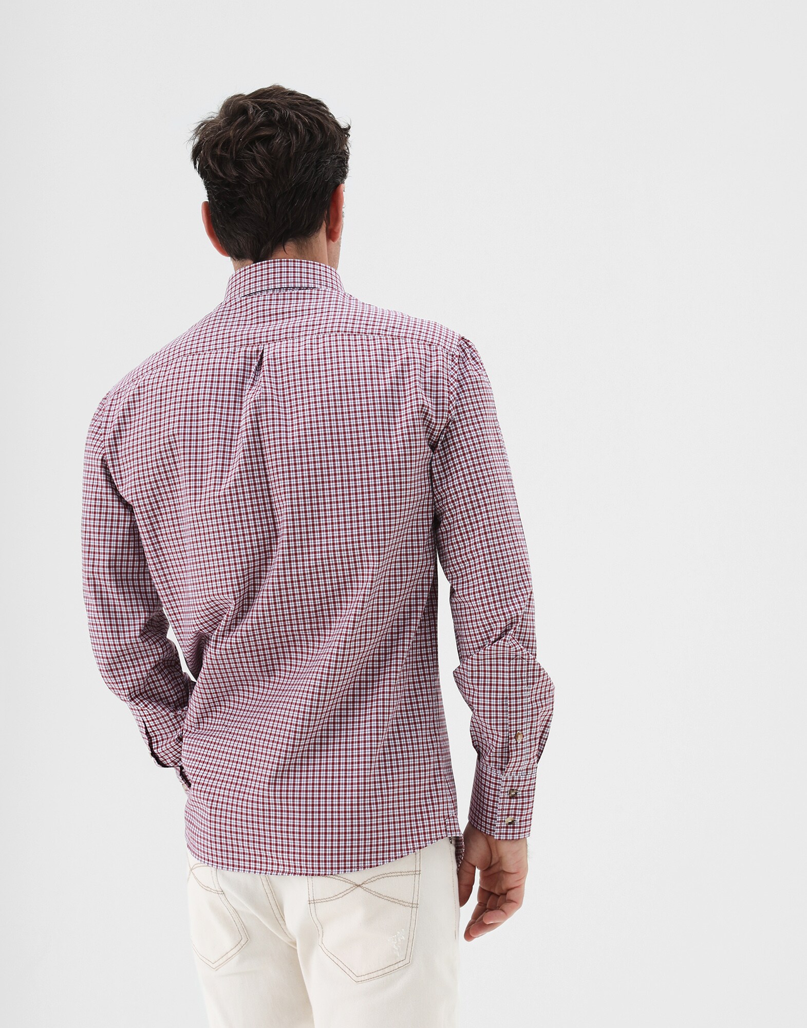 Button-Down-Hemd Bordeaux Herren 2 - Brunello Cucinelli