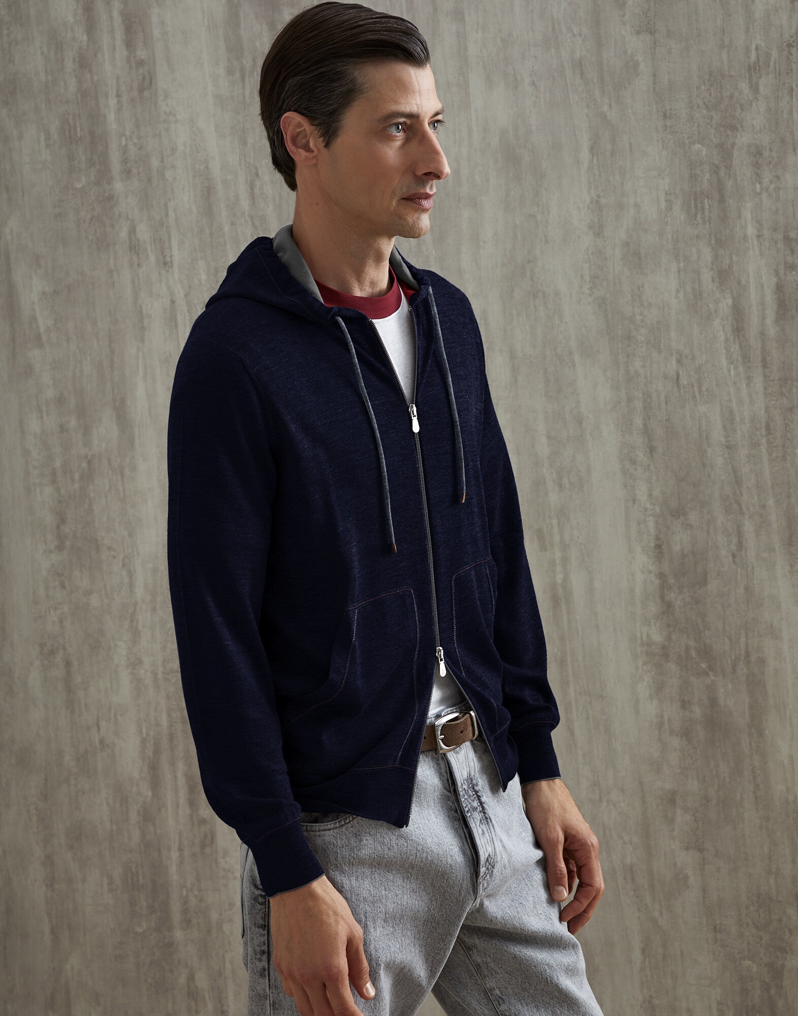 Zip-front Cardigan - Editorial view