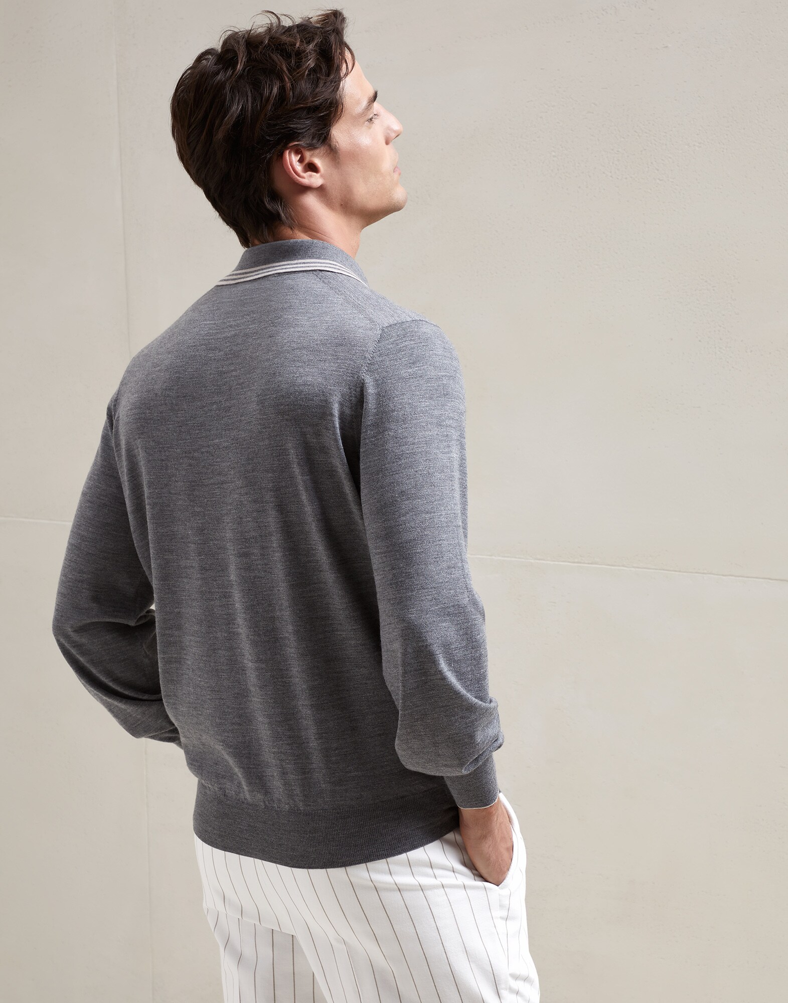 Polo-Style Sweater - Back view
