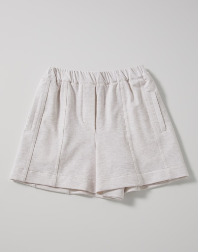 Shorts aus leichtem Sweatstoff Hafer Mädchen - Brunello Cucinelli 