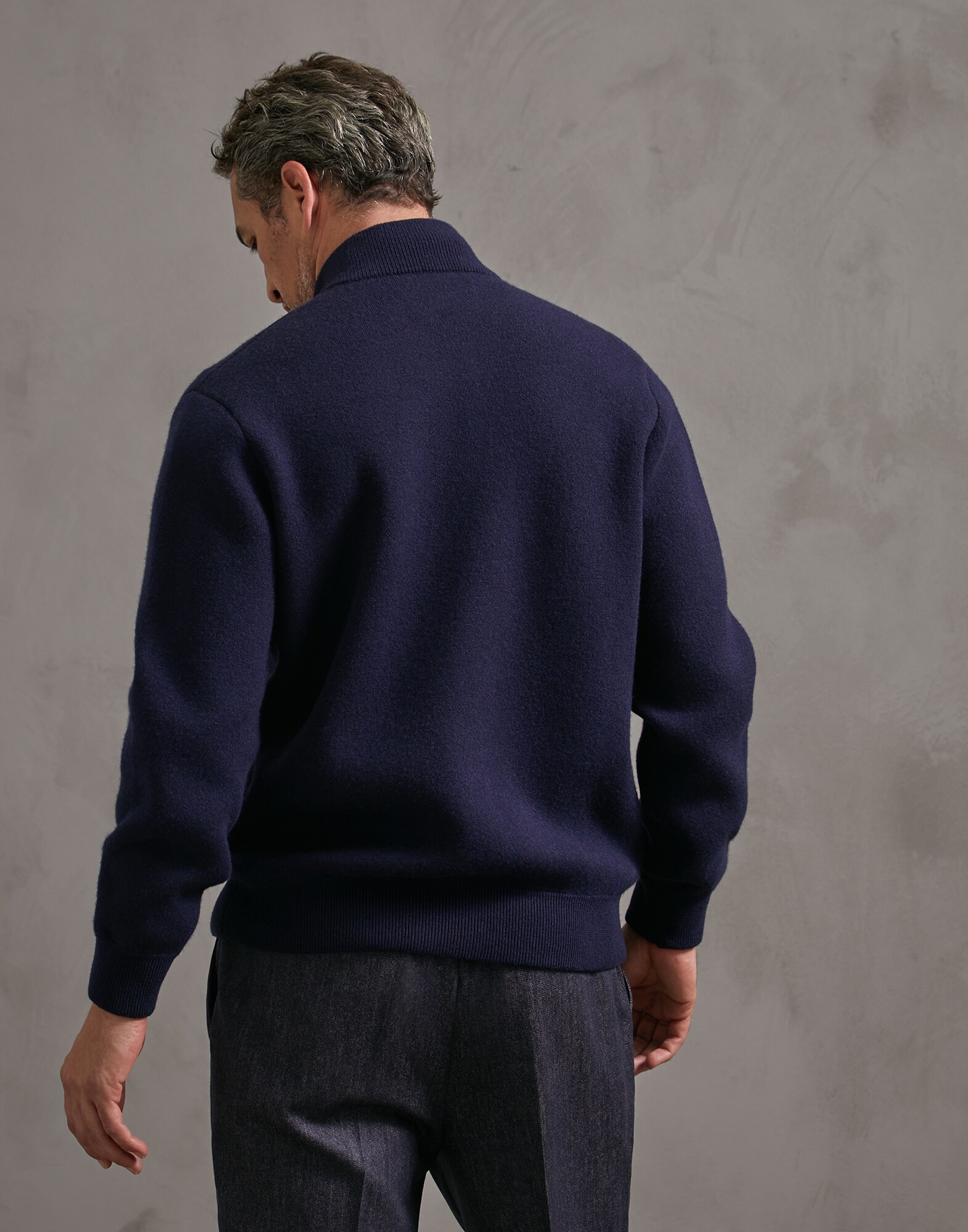 ボタンアップカーディガン ネイビーブルー メンズ 2 - Brunello Cucinelli