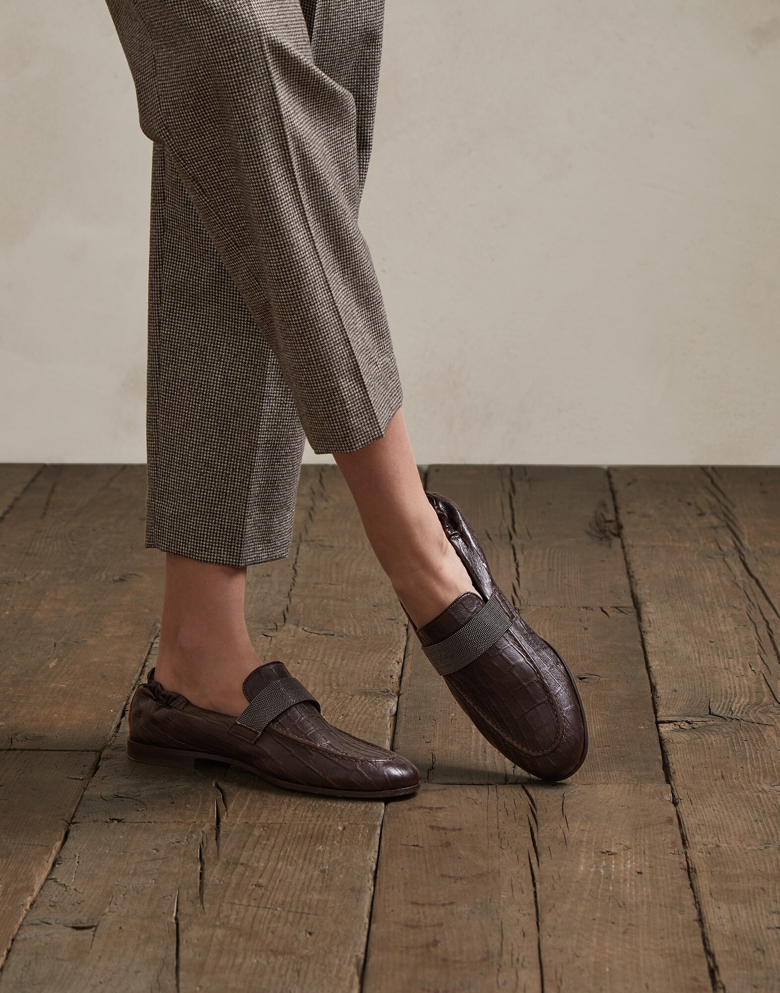 Leather loafers