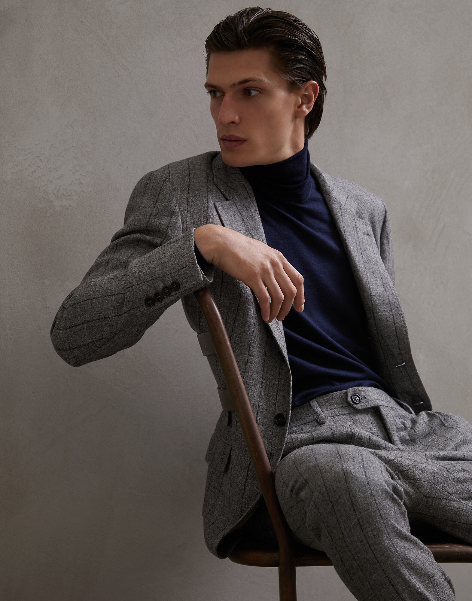 Single Breasted Blazer Medium Grey Man 4 - Brunello Cucinelli