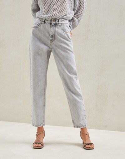 Denim trousers Light Grey Woman - Brunello Cucinelli