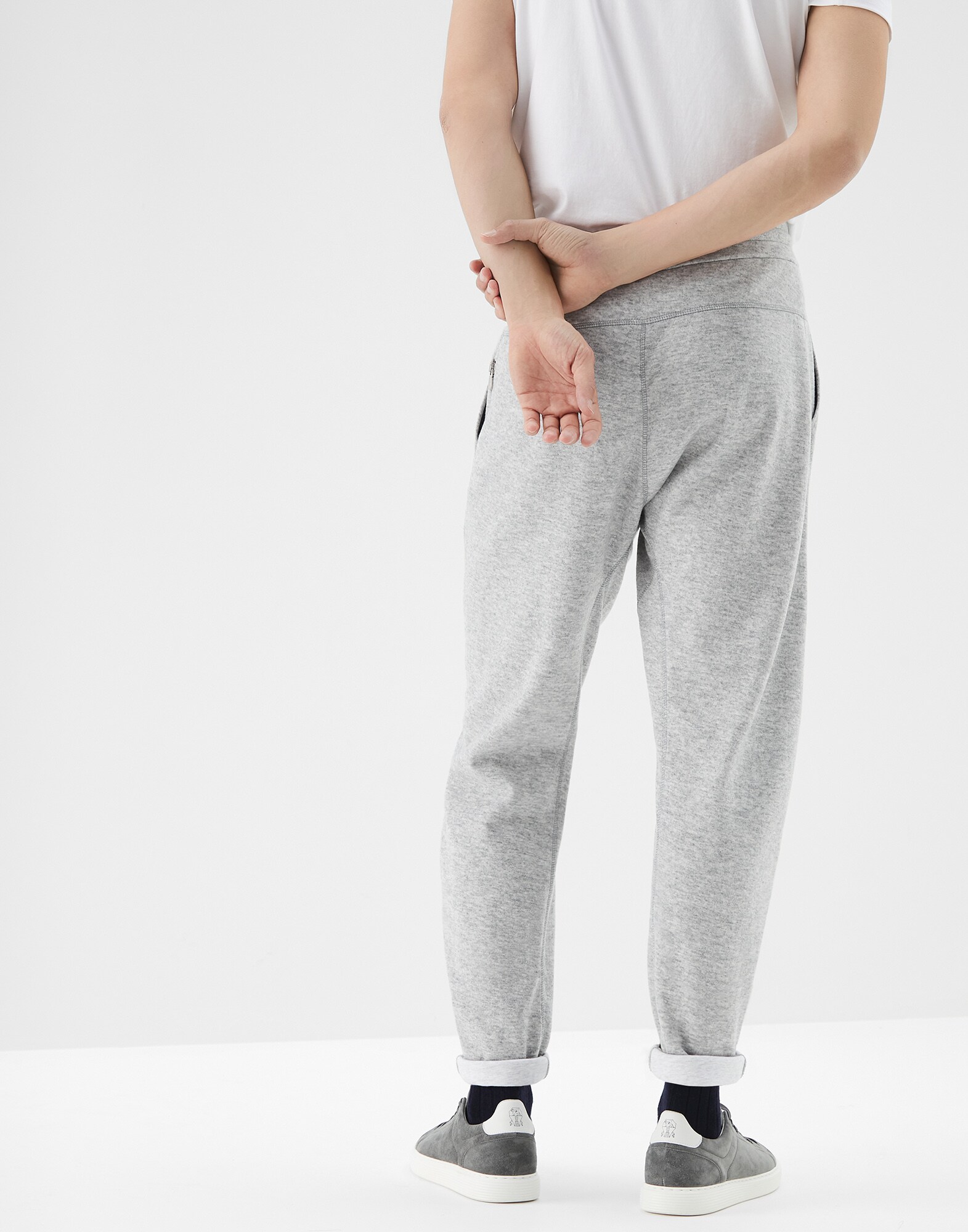 Sweatpants Pearl Grey Man 1 - Brunello Cucinelli
