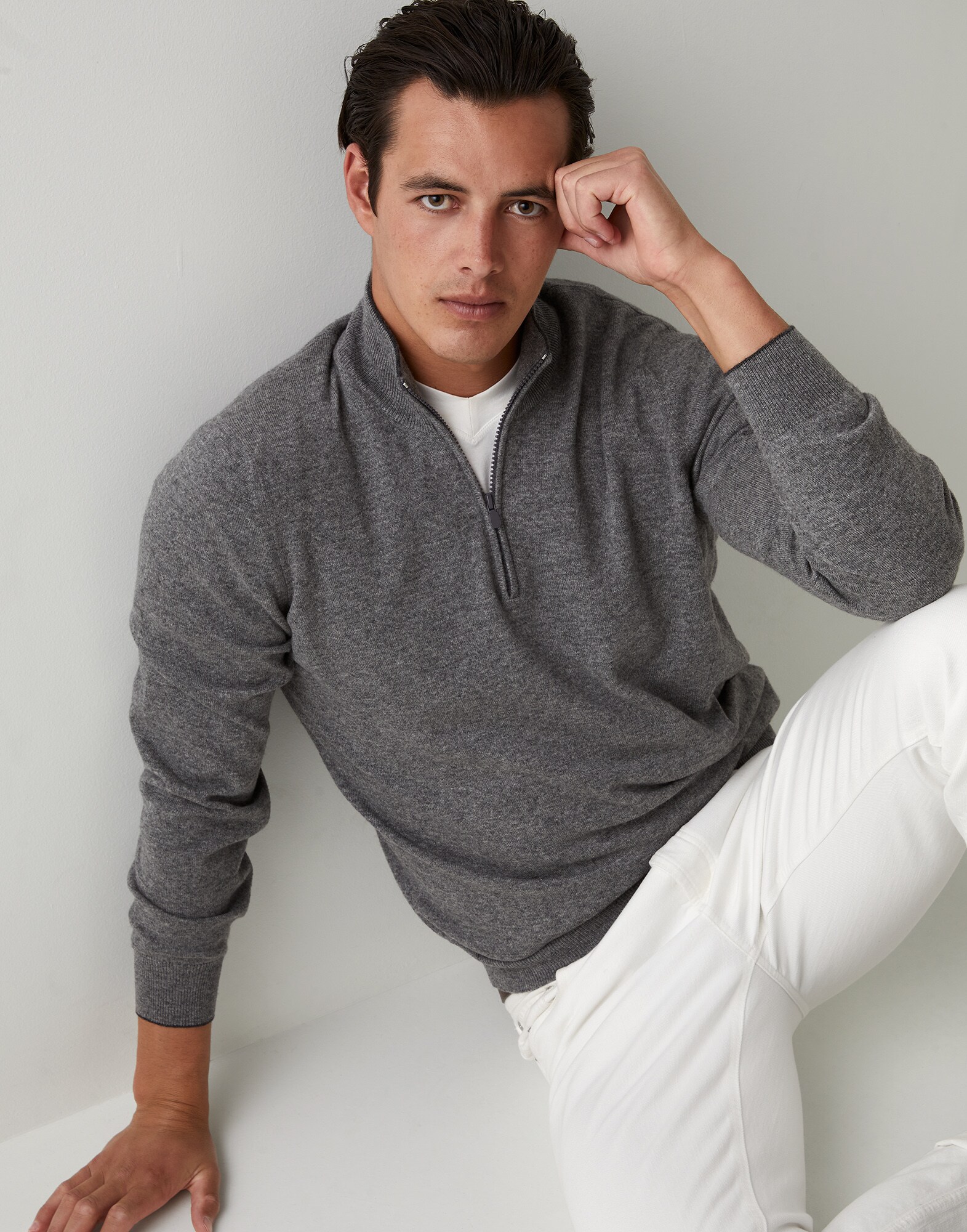 Zip Neck Sweater - Editorial view