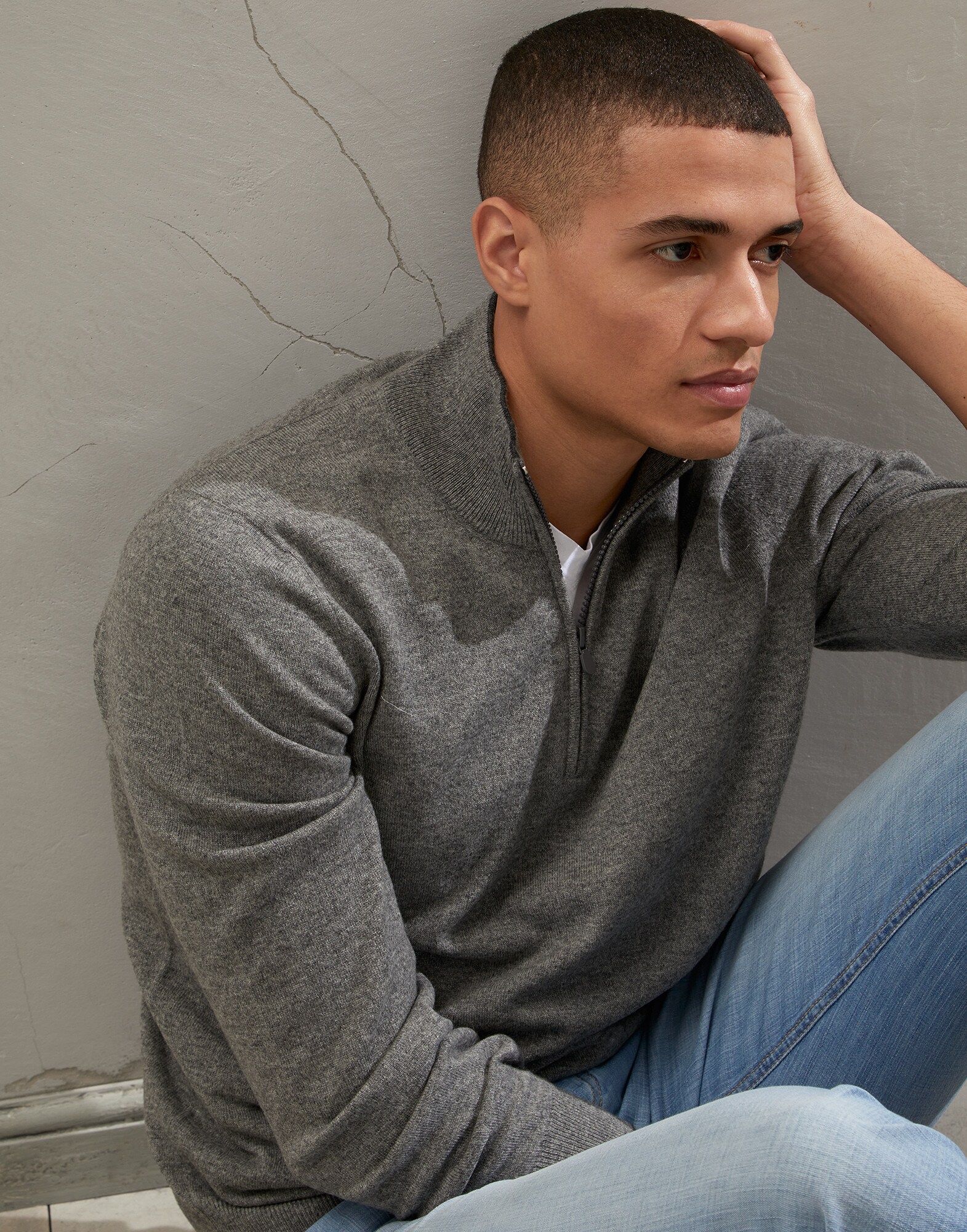 Zip Neck Sweater - Editorial view