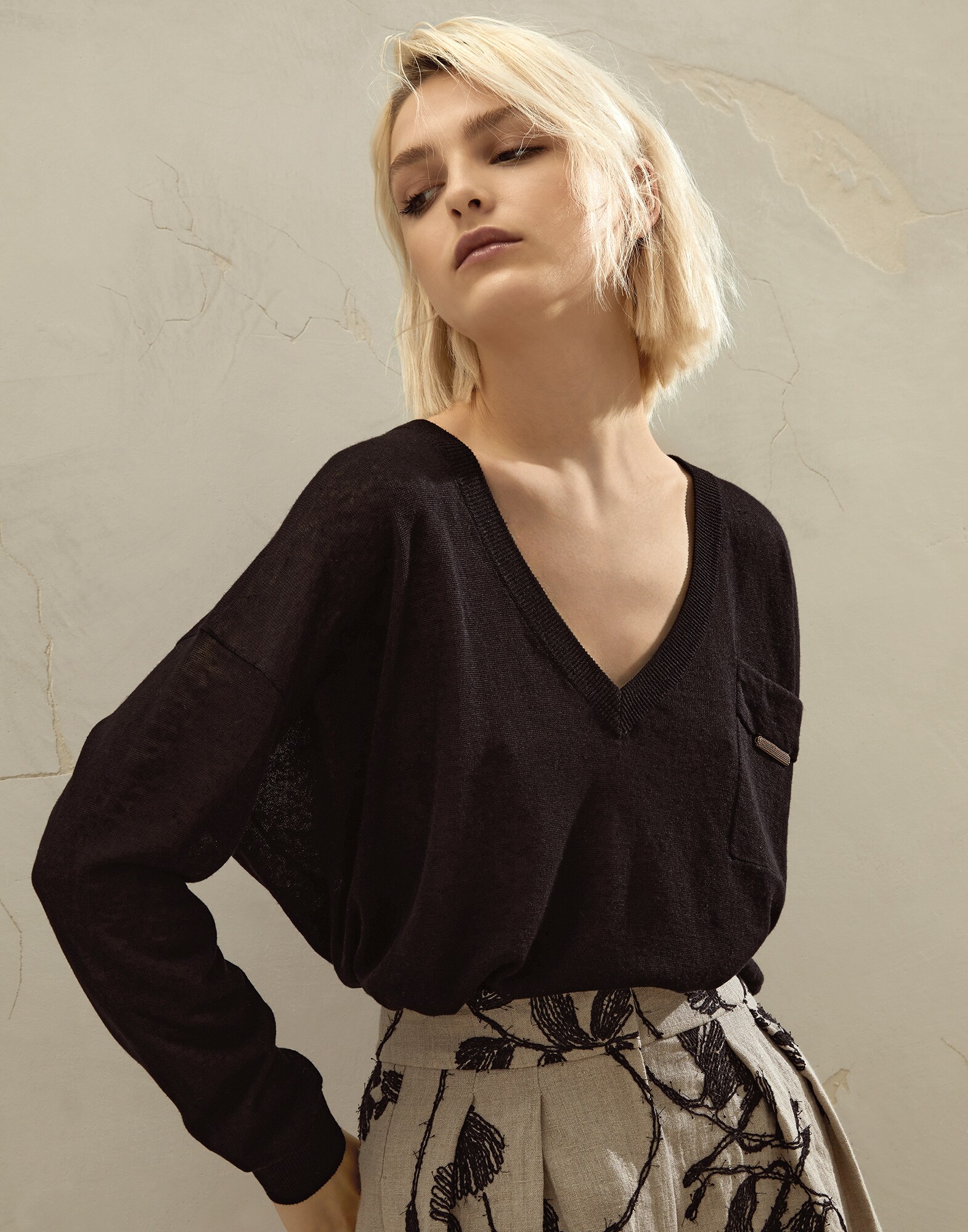 V-neck Sweater - Editorial view
