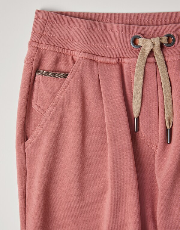 Pantalone in felpa Rosa Antico Bambina - Brunello Cucinelli 