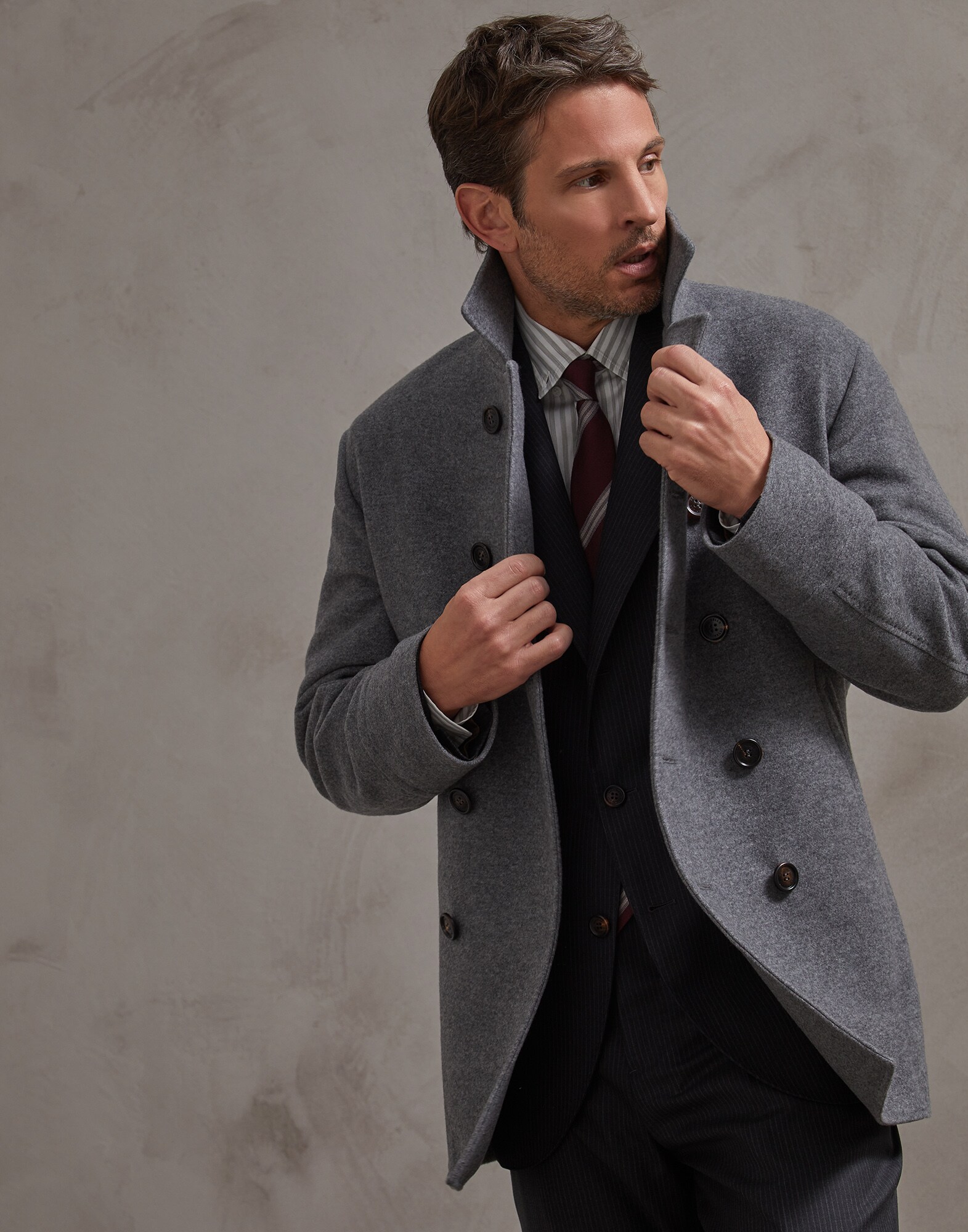 Outerwear Jacket Grey Man 0 - Brunello Cucinelli
