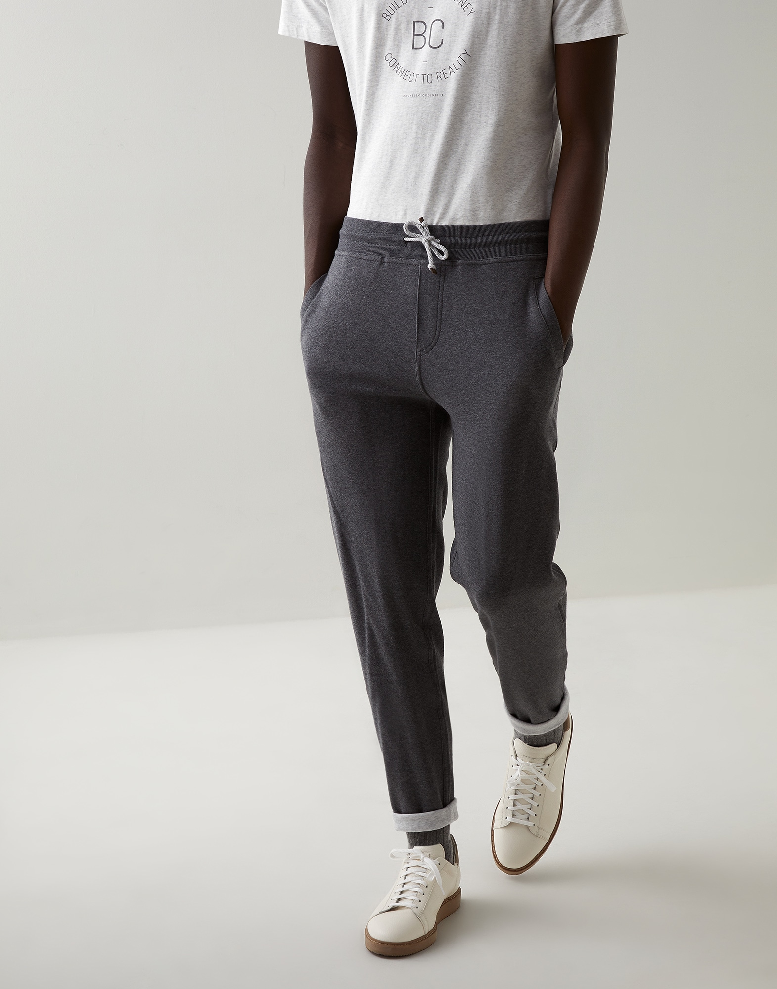 Cotton trousers Lead Man - Brunello Cucinelli