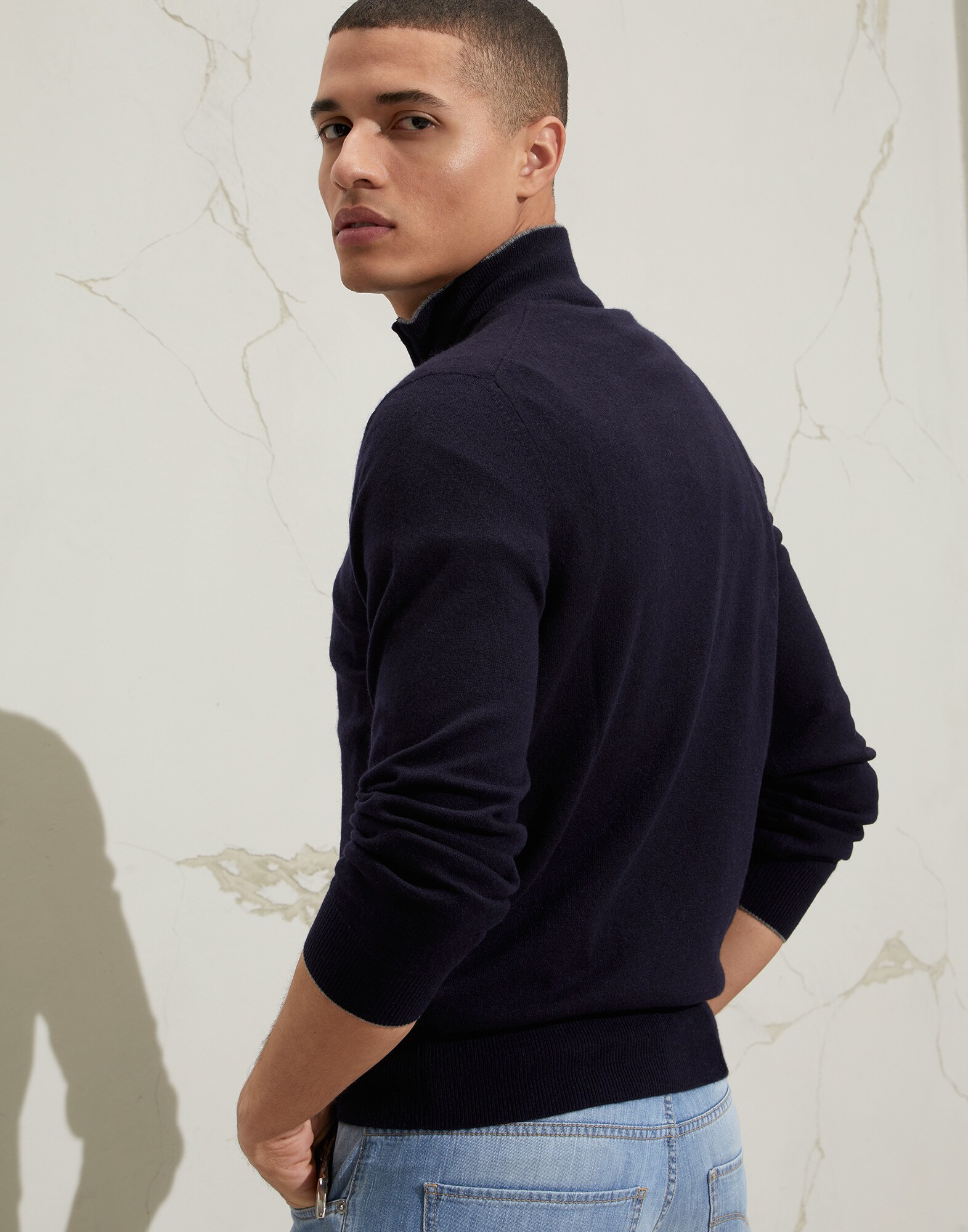 Zip Neck Sweater - Back view