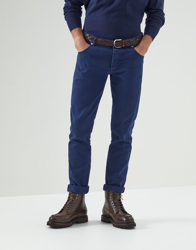 Slim fit five-pocket trousers Blue Man - Brunello Cucinelli 