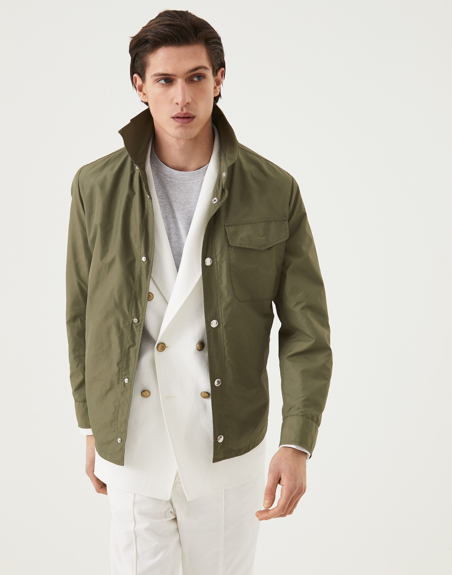 Water-resistant outerwear Khaki Man - Brunello Cucinelli