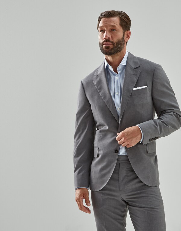 Пиджак из шерсти и шелка Серый Мужчина - Brunello Cucinelli 