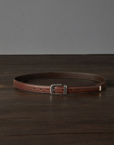 Belt with detailed buckle Brown Man - Brunello Cucinelli 
