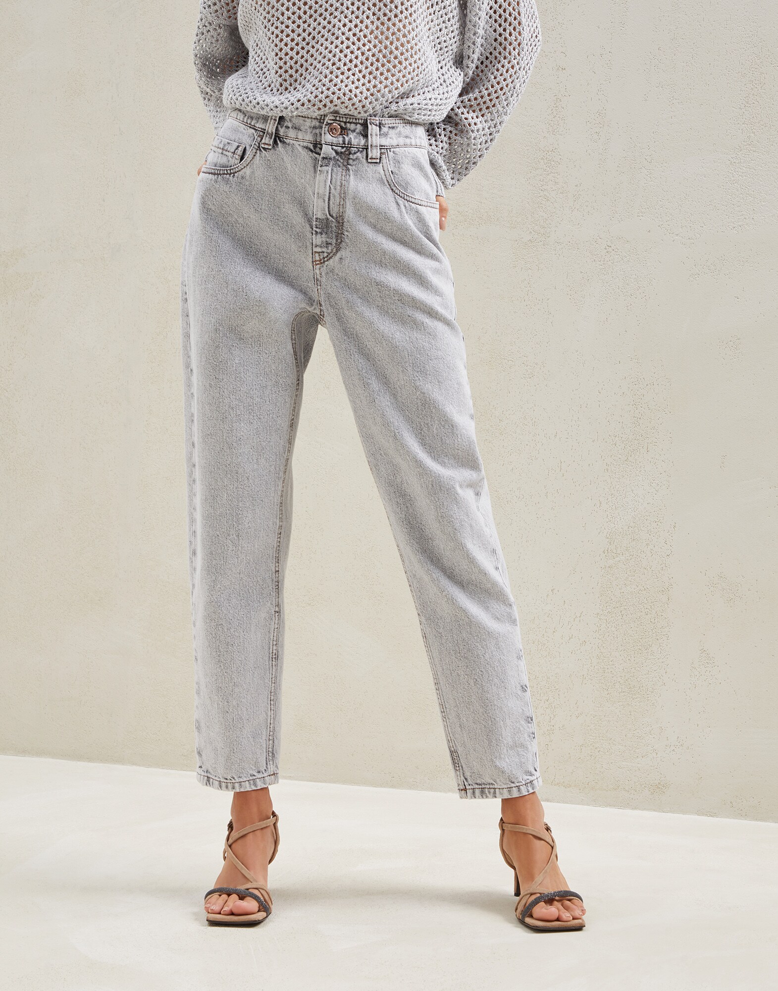 Denim trousers Light Grey Woman - Brunello Cucinelli