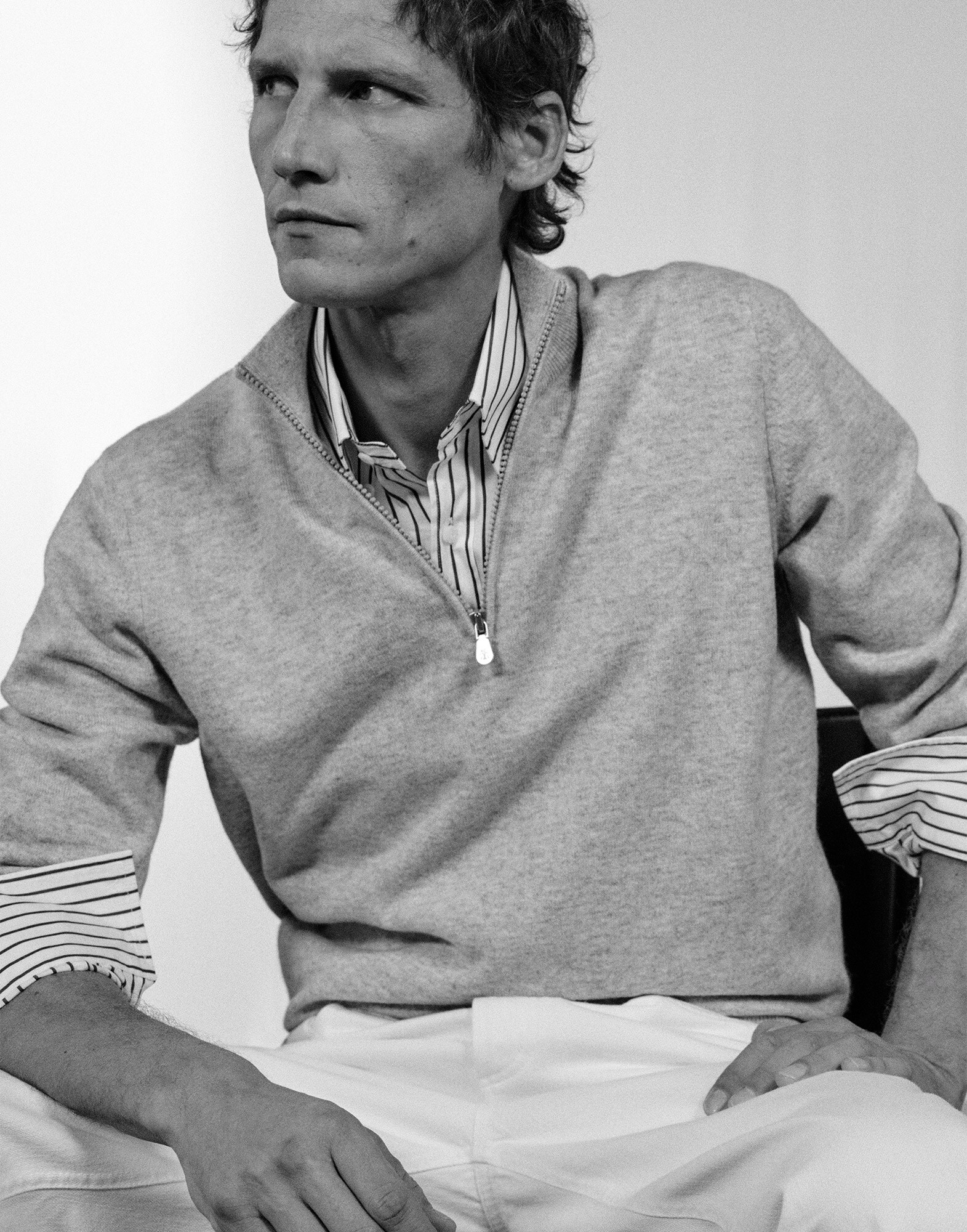 Zip Neck Sweater - Detail view