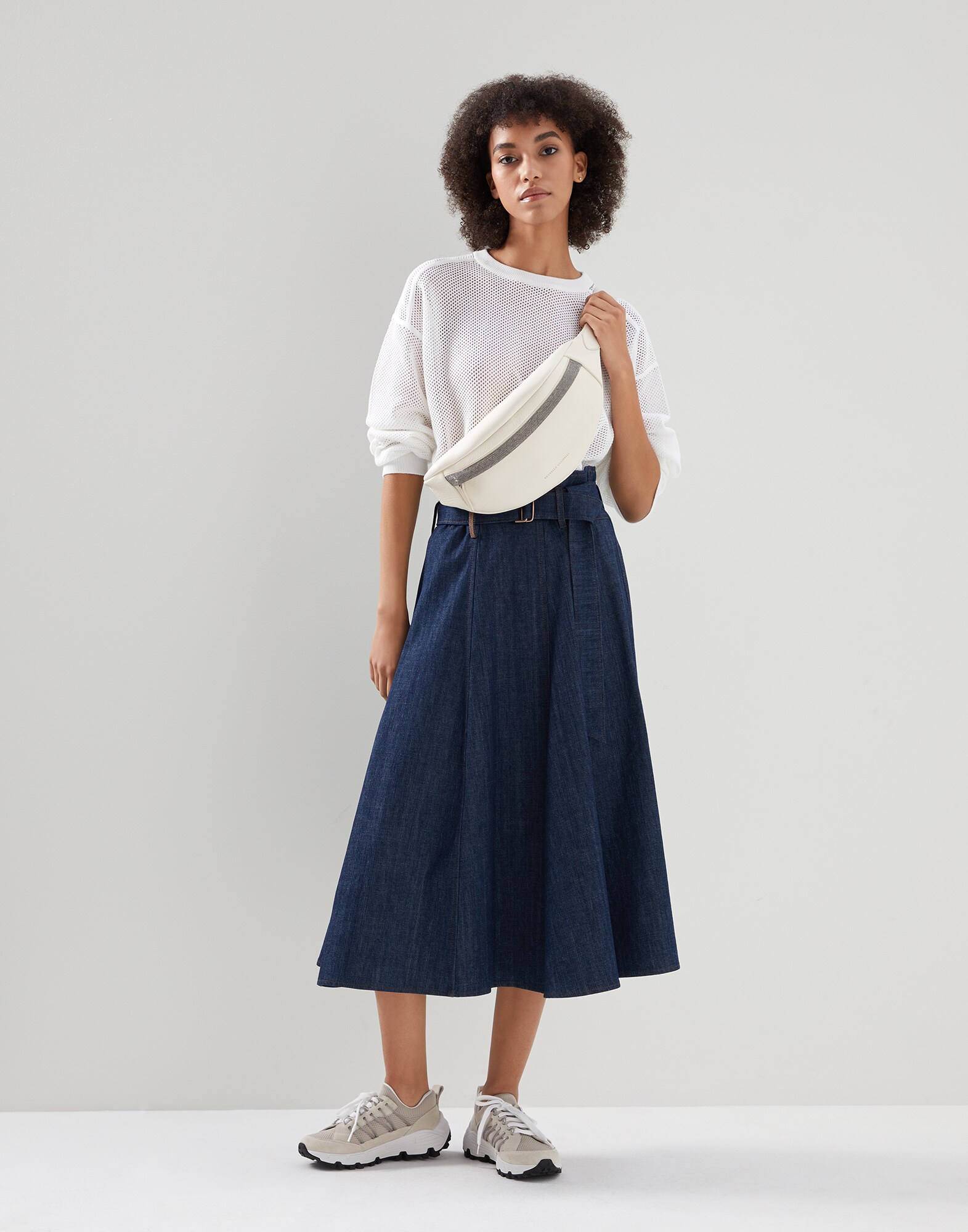 Falda Midi - Vista look completo