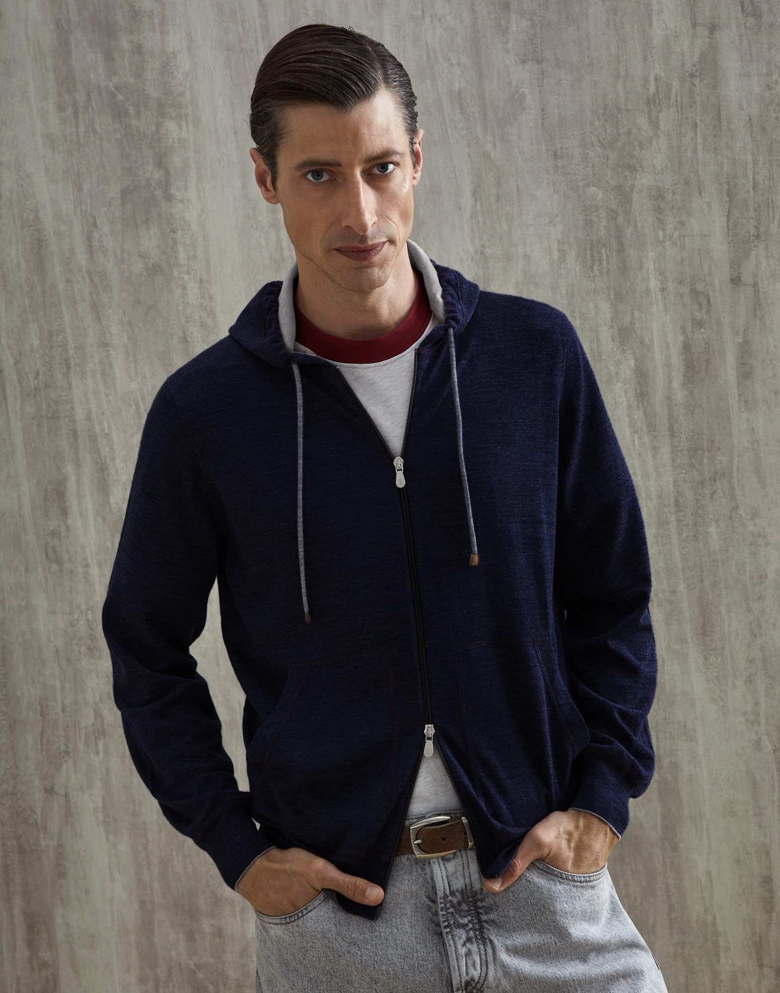 Zip-front Cardigan - Front view