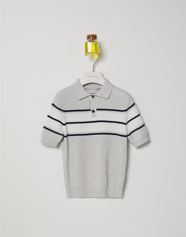Pullover im Poloshirt-Stil Nebel Jungen - Brunello Cucinelli 