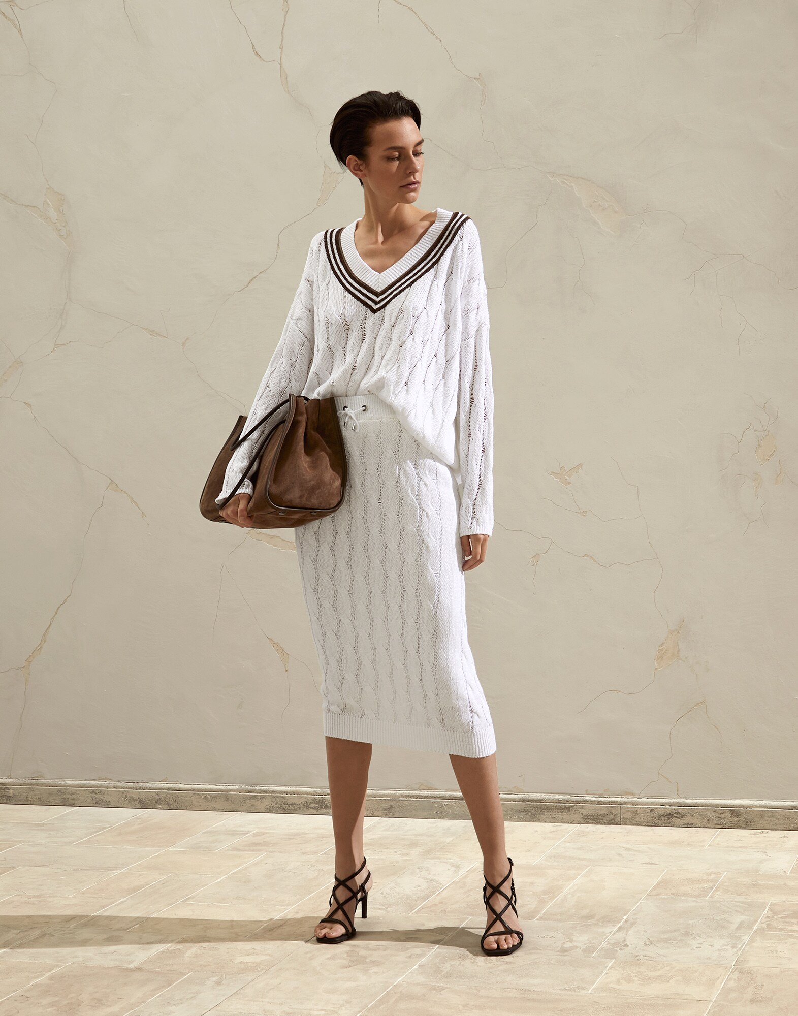 Falda Midi - Vista look completo